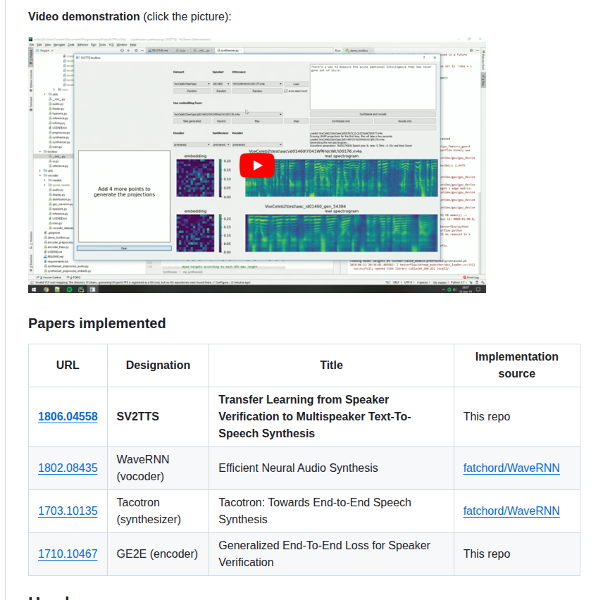 Corentinj Real Time Voice Cloning