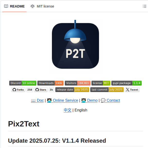 Breezedeus Pix2text